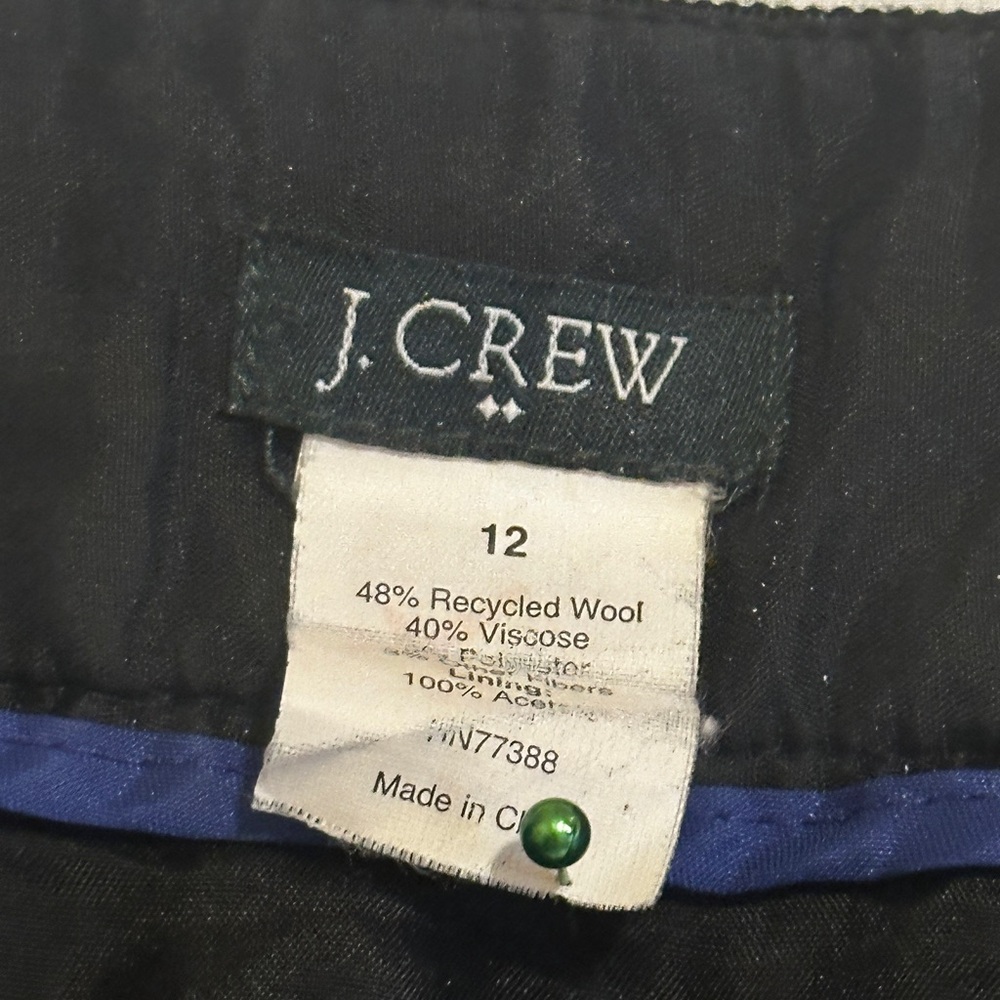 J. Crew Women's Black Wool Mini Skirt 12 Classic Closet Staple - Picture 5 of 7